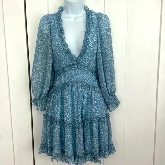 Saints + Secrets X Hello Molly Feel The Vibe Floral Ruffle Dress Size US Small - Picture 2 of 12